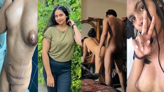Telugu Busty Girl Nude – Sex With BF Dick in Doggy
